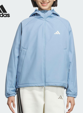 Adidas/阿迪达斯正品SOFTSHELL JACKET女士运动连帽外套KC0087