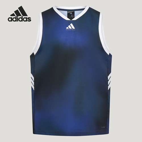 Adidas/阿迪达斯正品夏季款男士篮球简约无袖背心T恤LD2862