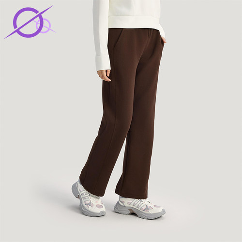 Adidas/阿迪达斯正品2025冬季款女士日常针织直筒运动长裤KH2686