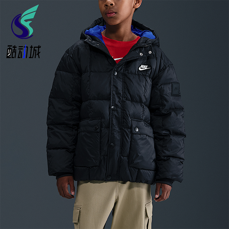 Nike/耐克正品Premium大童运动经典柔软保暖休闲羽绒服IQ6136-010