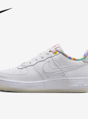 Nike/耐克正品AIR FORCE 1GS女子大童运动休闲鞋FN8912-111