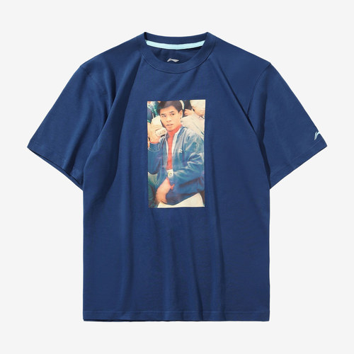 李宁官方正品Li's Photo男短袖印花速干吸湿排汗圆领T恤AHSN859-1