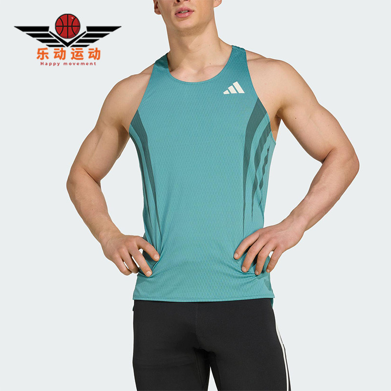 Adidas/阿迪达斯正品2025夏季款男士运动风跑步工字背背心JV9307
