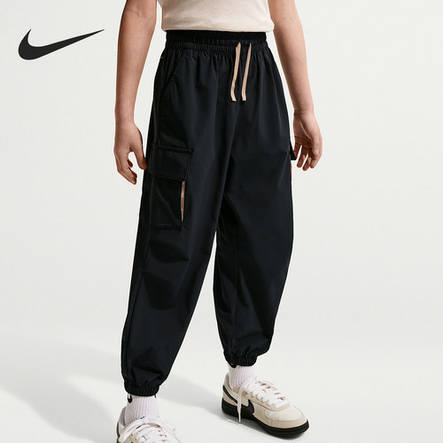 Nike/耐克正品Bold Play小童运动梭织系带工装透气长裤IW1754-010