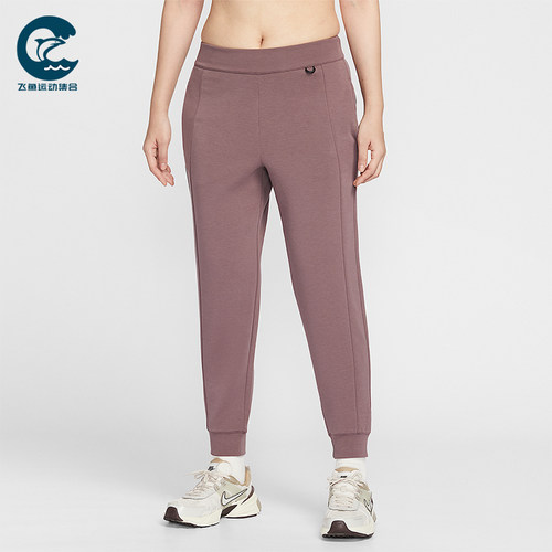 Nike/耐克正品Dri-FIT女士运动中腰束脚简约干爽长裤HQ8185-502