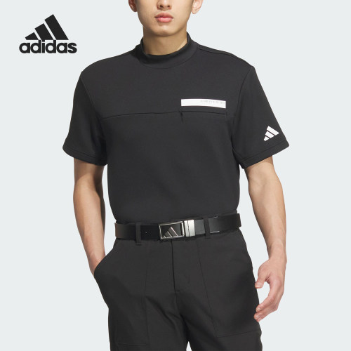 Adidas/阿迪达斯正品高尔夫男士半高领运动短袖POLO衫IM6402