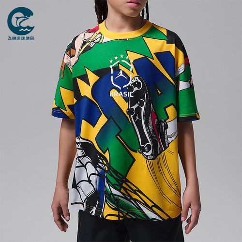 Nike/耐克正品夏季大童复古时尚印花运动经典短袖T恤IW7909-741