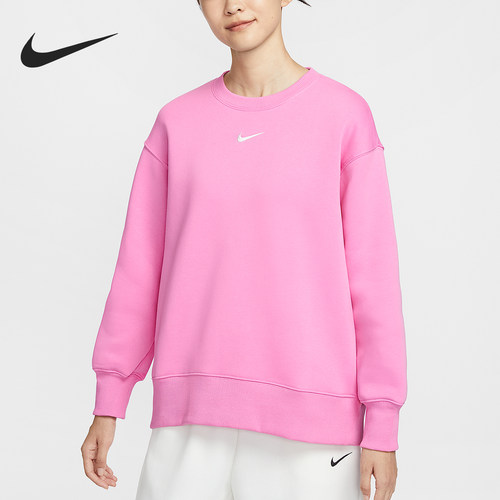 Nike/耐克正品秋冬款女士宽松圆领加绒经典休闲卫衣FZ4271-675