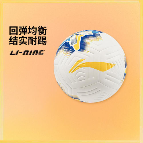 李宁正品2025新款男女大童时尚简约运动耐踢回弹5号足球YFQW003