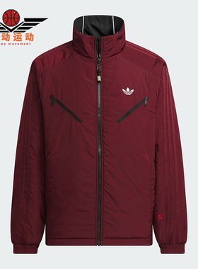 Adidas/阿迪达斯正品三叶草男士运动休闲双面穿棉服KA0821