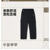 李宁正品 AYKV646 女子直筒百搭潮流休刺绣宽松运动长裤 夏季 新款