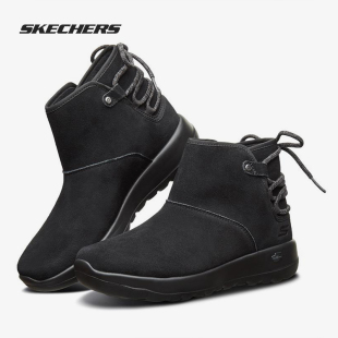 Skechers/斯凯奇【GO 系列】女子保暖绒短靴轻便雪地靴休闲鞋