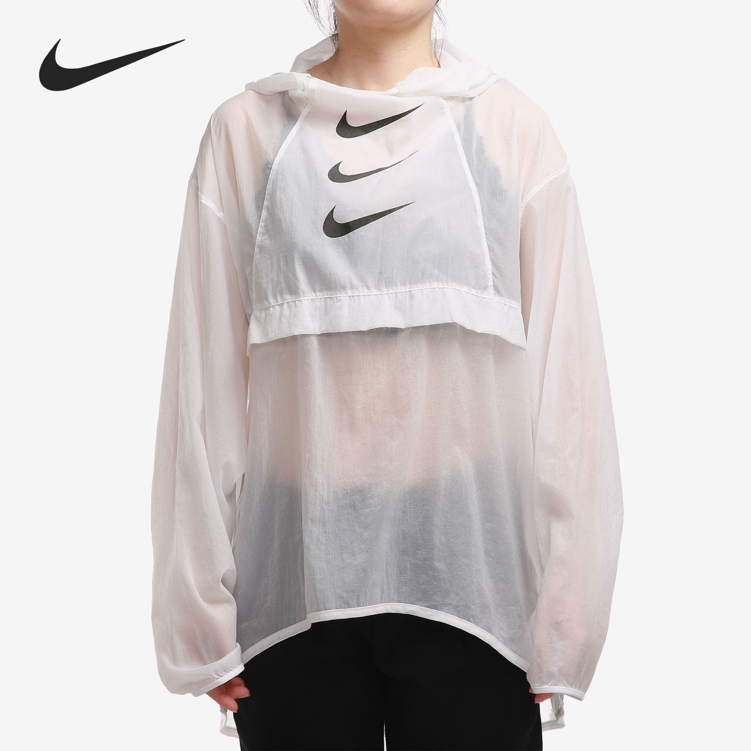Nike/耐克正品女子反光轻盈跑步运动连帽夹克外套 DA1277-100
