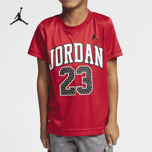 Nike/耐克正品JORDAN小童潮流印花宽松透气短袖T恤HA4933-678