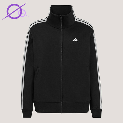 Adidas/阿迪达斯正品春季女士休闲经典运动立领三条纹外套KW0654