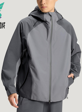 Adidas/阿迪达斯正品2025冬季款男士日常连帽拼接运动外套KH0504