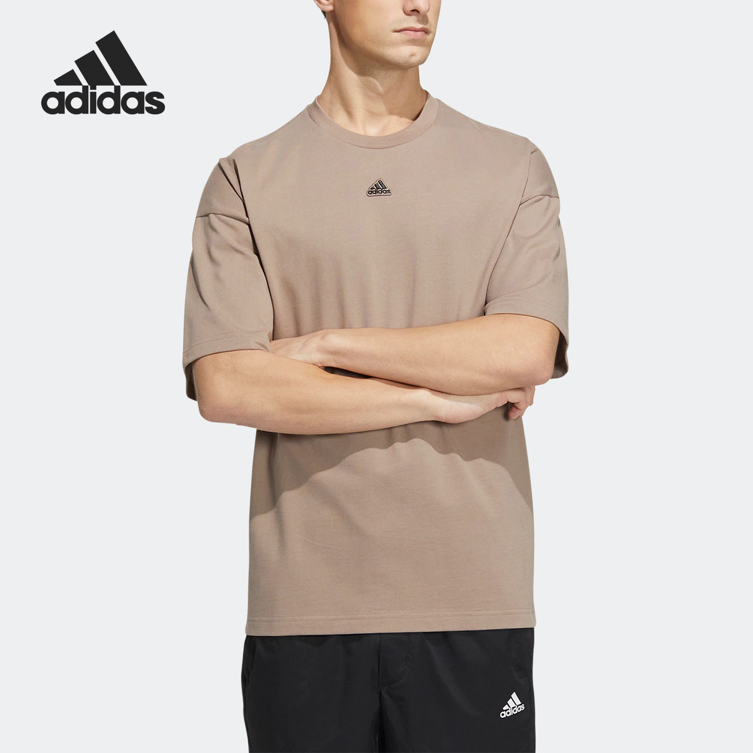 Adidas/阿迪达斯正品SS TEE 男子运动宽松休闲短袖T恤HS4380
