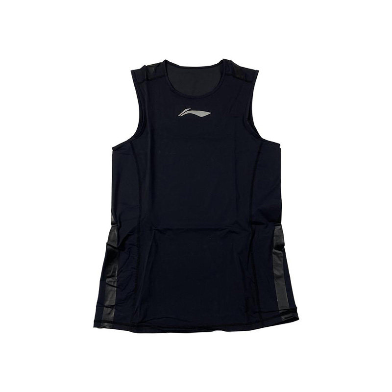 Lining/李宁正品春季男子新款圆领速干透气印花紧身背心AUDP053