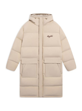 Lining/李宁正品冬季男子新款LOGO刺绣立领连帽运动羽绒服AYMS045