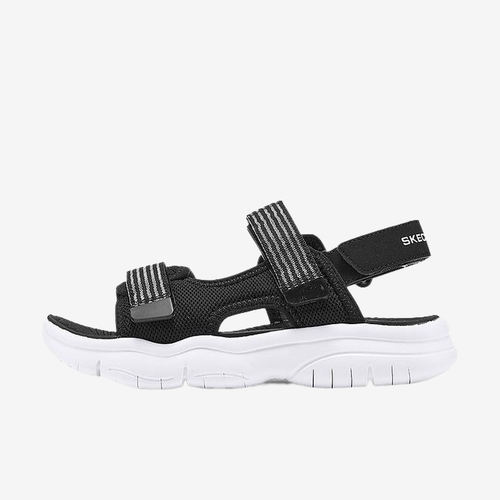 Skechers斯凯奇正品GIRLS大童魔术贴低帮运动休闲凉鞋319203L-BLK