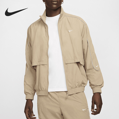 耐克男士立领运动刺绣外套