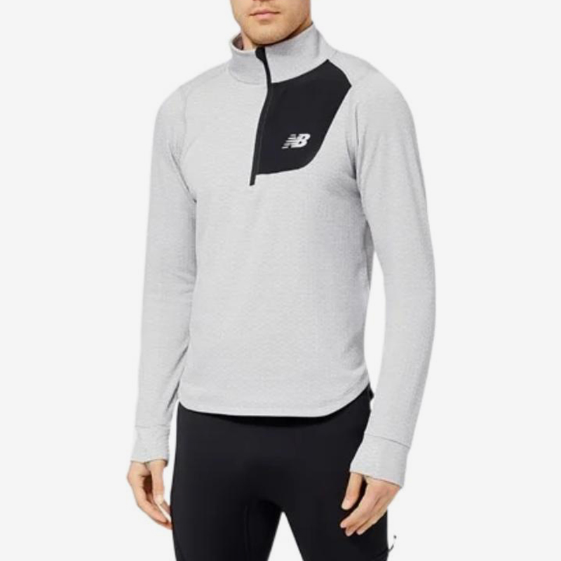 New Balance/NB正品2025新款男子户外休闲立领长袖T恤MT23252-AG