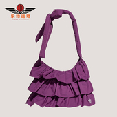 经典 三叶草女士双层荷叶边时尚 单肩包IA8912 阿迪达斯正品 Adidas