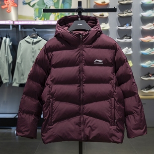 连帽运动棉服AJMV069 保暖短款 CBA篮球系列男子宽松时尚 李宁正品