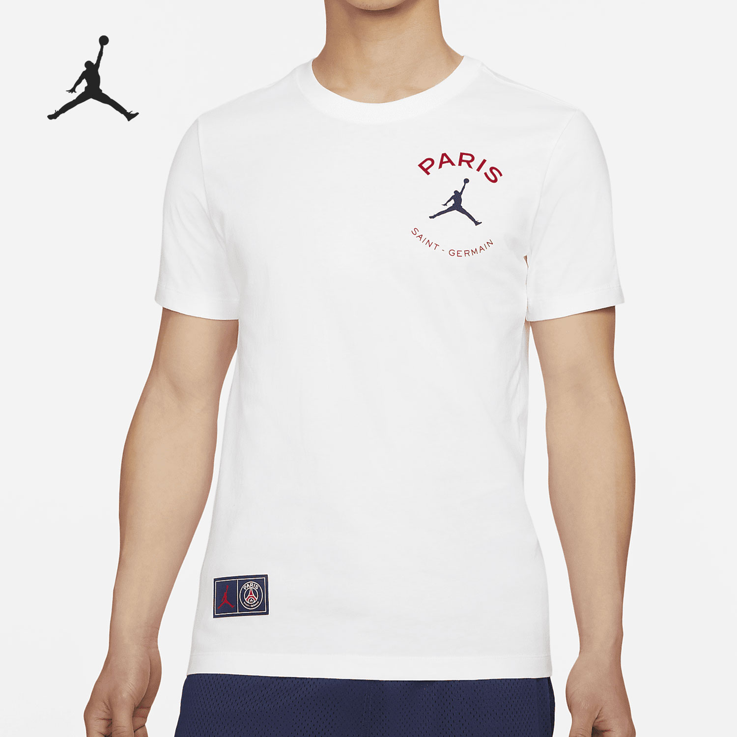 Nike/耐克正品Jordan 巴黎圣日耳曼男子短袖T恤 DB6515-100