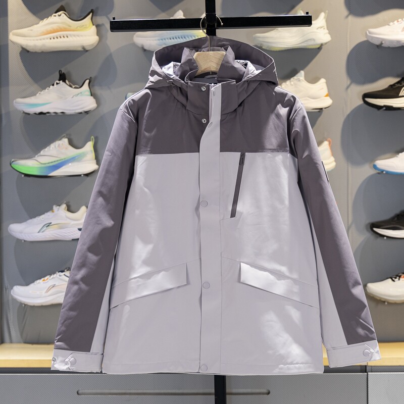 李宁正品2025秋季新款男子宽松运动加绒保暖梭织外套AFDVC63-5