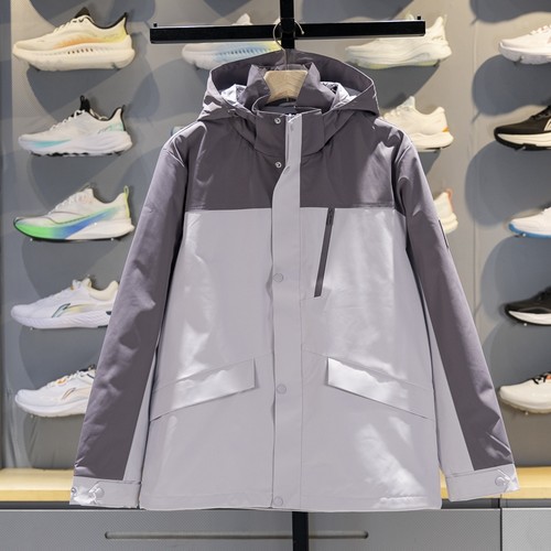 李宁正品2025秋季新款男子宽松运动加绒保暖梭织外套AFDVC63-5