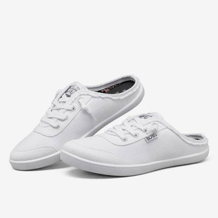 Skechers/斯凯奇年新款女子帆布鞋运动懒人鞋穆勒鞋