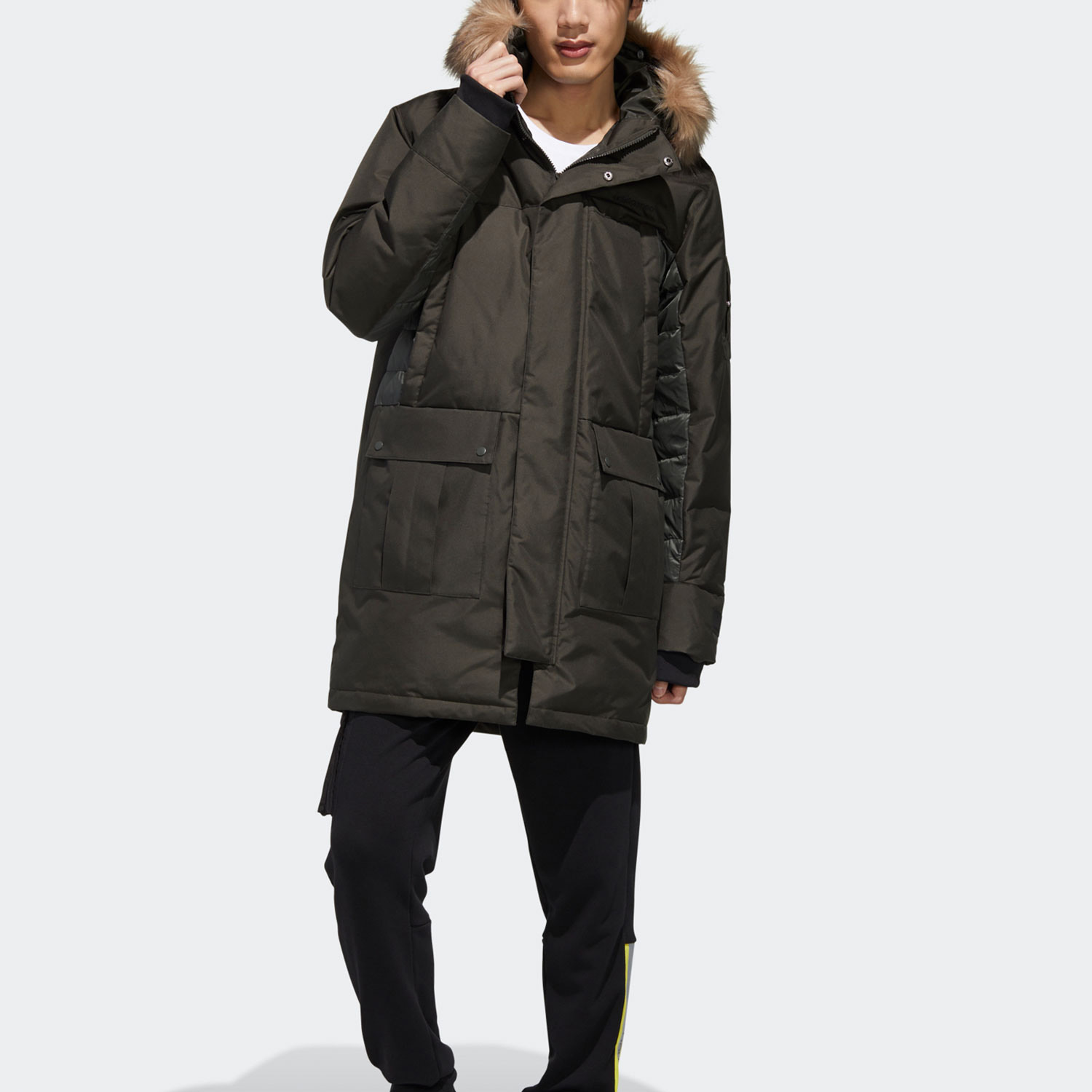 Adidas/阿迪达斯正品neo新款男子保暖舒适休闲运动羽绒服 GJ8827