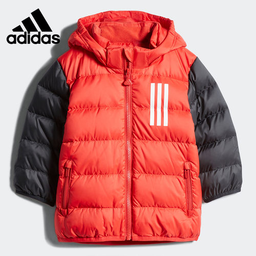 Adidas/阿迪达斯正品婴幼童冬季训练运动连帽羽绒服 EH4130