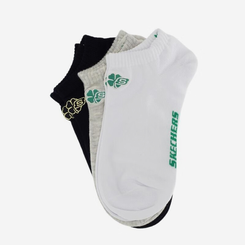 Skechers/斯凯奇正品2024新款男女运动透气训练袜子三双装