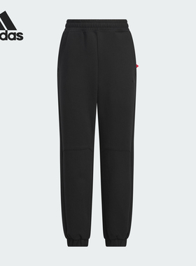 Adidas/阿迪达斯正品新款儿童针织休闲保暖束脚运动裤JN4377
