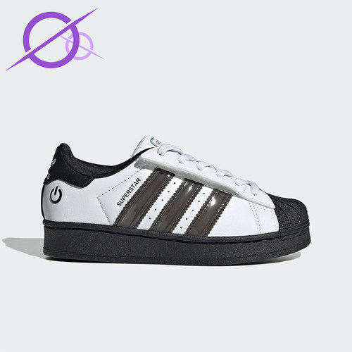 Adidas/阿迪达斯正品三叶草小童运动贝壳头经典休闲板鞋JS1290