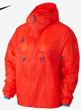 Nike/耐克正品女子运动机能拉链连帽黑色冲锋衣夹克外套CD7641