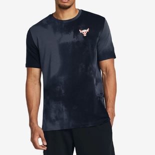 1383297 训练运动字母印花圆领短袖 Rock强森男士 044 安德玛正品