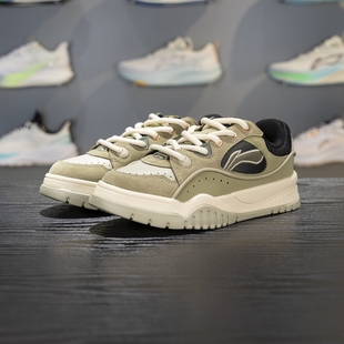 AGCV463 李宁正品 男子轻盈回弹潮流舒适厚底休闲板鞋 新款 冬季