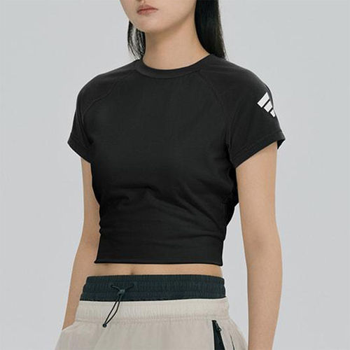 Adidas/阿迪达斯正品2025夏款女修身透气日常运动短袖T恤KC3770