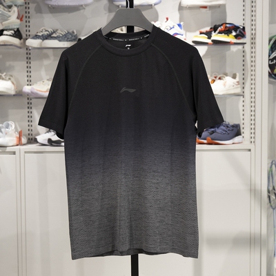 李宁正品吉米巴特勒篮球系列男子亲肤透气修身运动短袖ATSV049-7