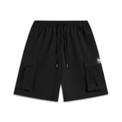 李宁正品反伍BADFIVE男子冰感舒适宽松工装多袋运动短裤AKSV031