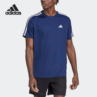 Adidas/阿迪达斯正品当季新款男士经典三条杠运动T恤IB8152