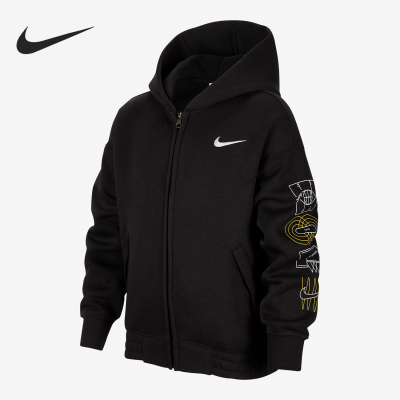 Nike/耐克正品秋季大童全长拉链开襟运动连帽衫FV8447-010