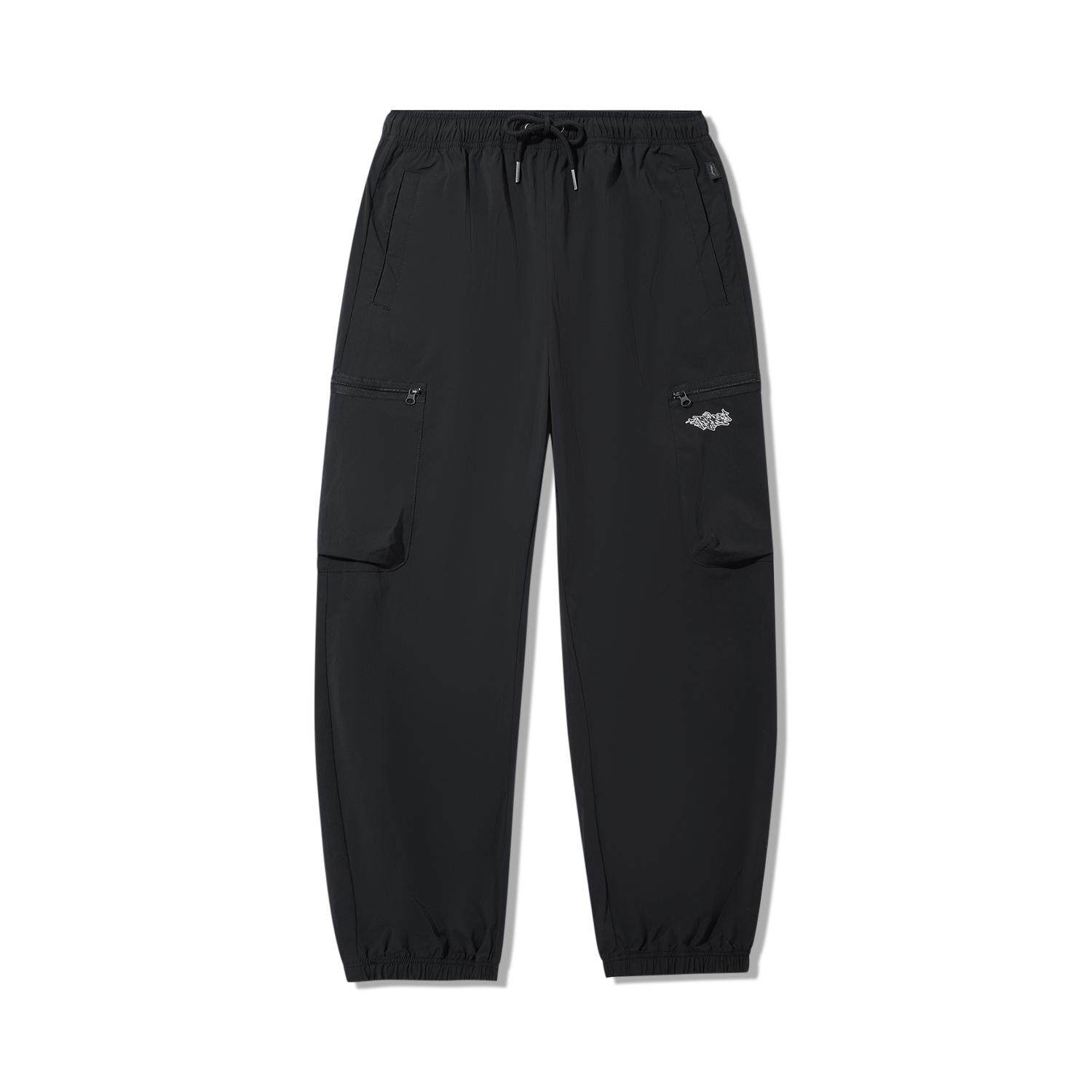 李宁正品REVIVE赋活系列男子宽松透气梭织运动束脚长裤AYKV885