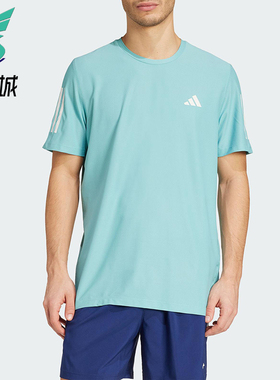 Adidas/阿迪达斯正品OWN THE RUN TEE男士运动圆领短袖T恤JX2211