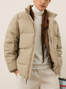 New Balance/NB正品短款男士经典立领防寒保暖羽绒服AMJ44302-SOT