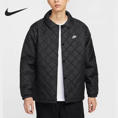 Nike/耐克正品2025 Club男士耐穿宽松保暖梭织运动棉服HV1378-010