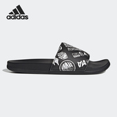 阿迪达斯正品 当季 新款 Adidas 男子休闲透气沙滩一字拖鞋 FZ1750